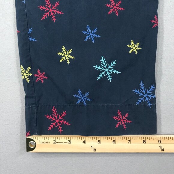 Gap Pants Men's Medium Blue Snowflakes Pull On Lounge Pajama Drawstring Pockets - Picture 12 of 12